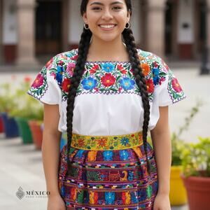 Mexican Folkloric belt day of the dead 5 de Mayo colorfull mexico todo corazon